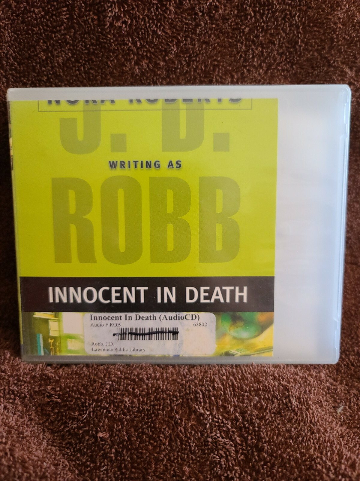 Shelf162L Audiobook~innocent in death- j.d. robb- unabridged- 10 cds