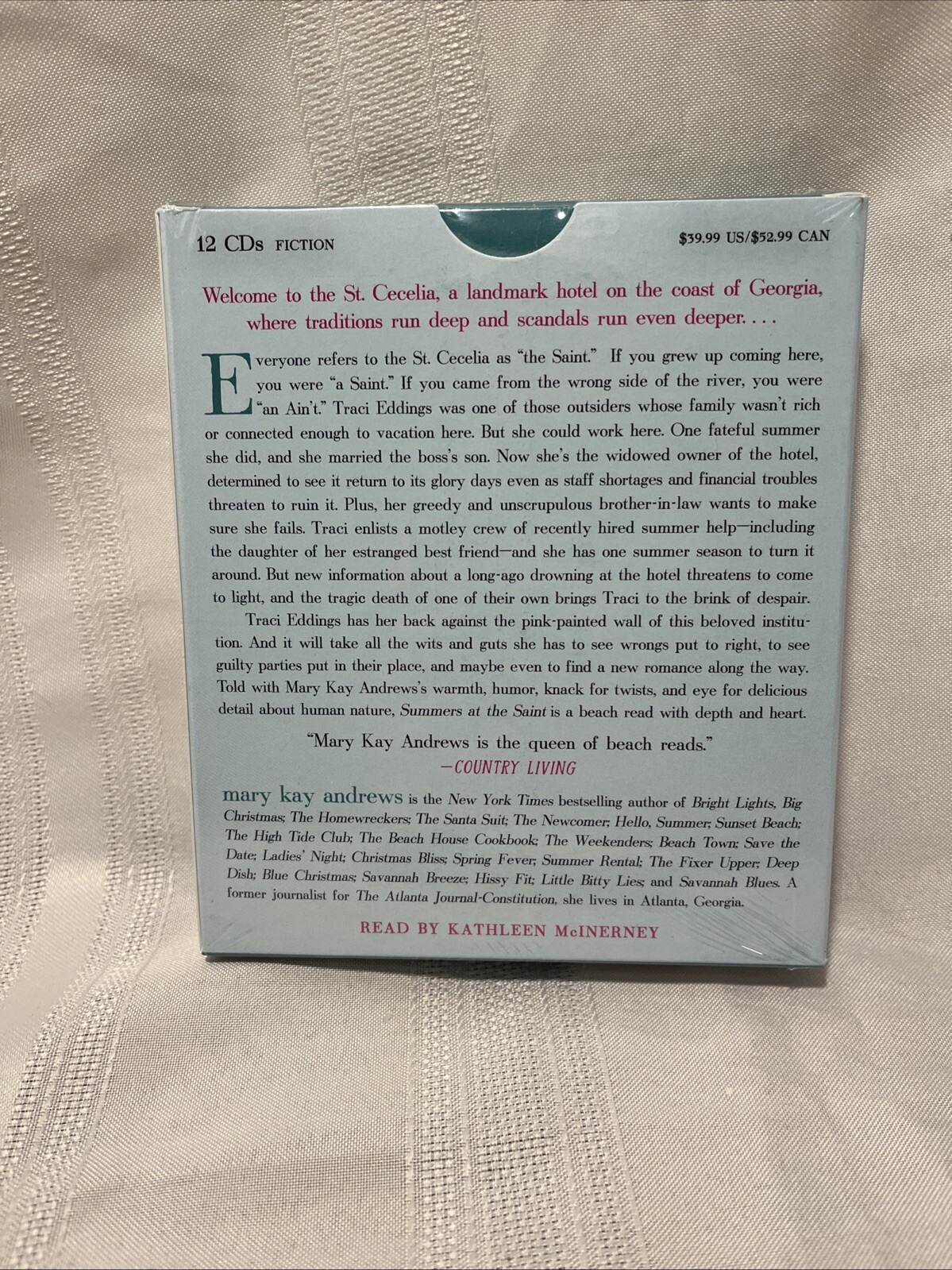 Summers at the Saint, Cd Audio book NEW By Mary Kay Andrew 🔥🔥🔥