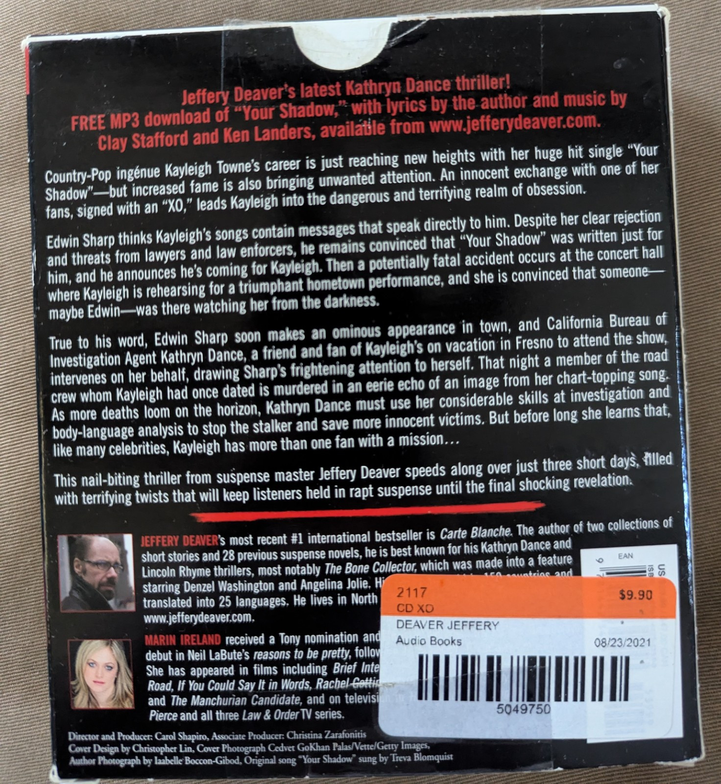 XO by Jeffery Deaver (11 CD Audio Unabridged) Kathryn Dance Novel Marin Ireland