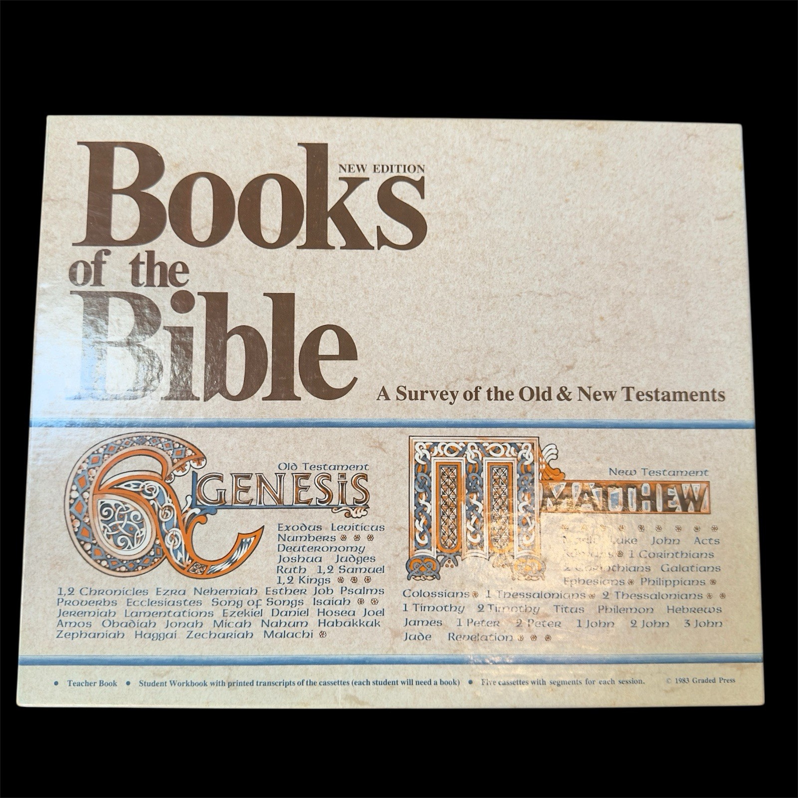 Books of the Bible New Edition Curriculum 1983 Teacher Student Cassette Untested