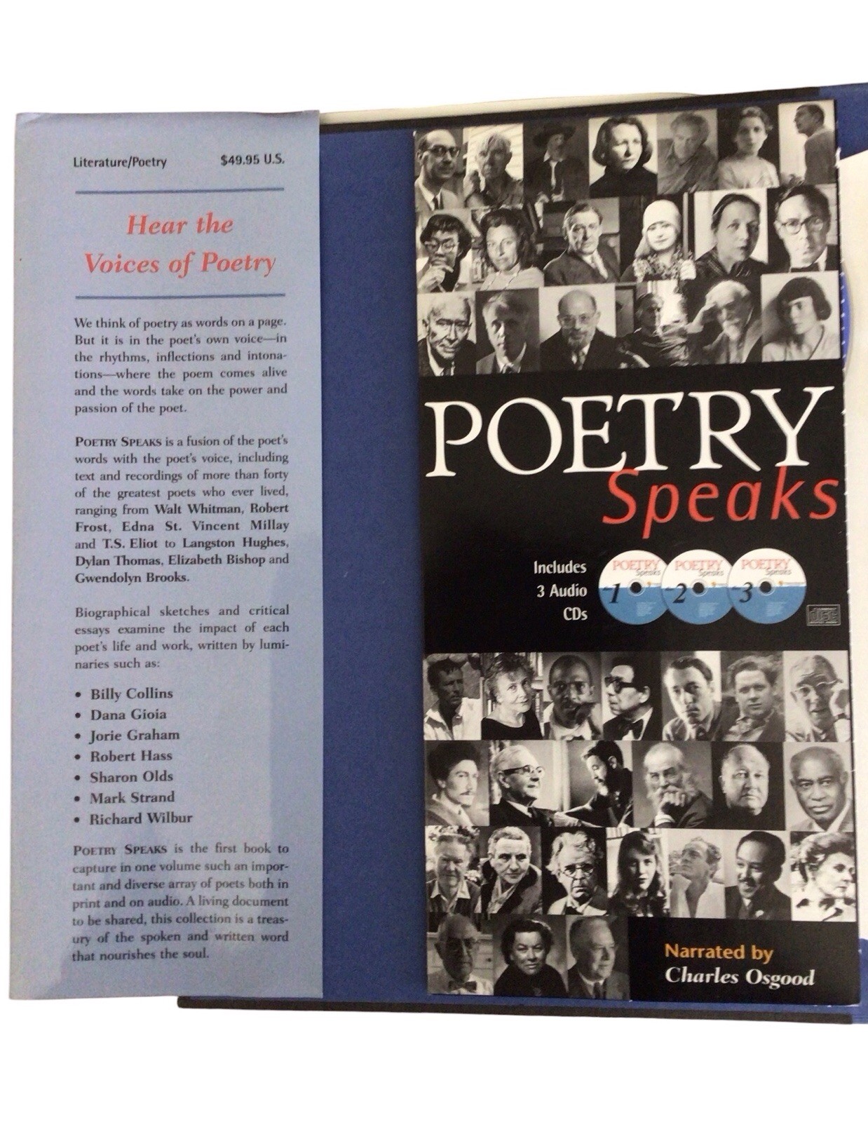 Poetry Speaks Audiobook 3 Audio CDs Set, Narrated by Charles Osgood