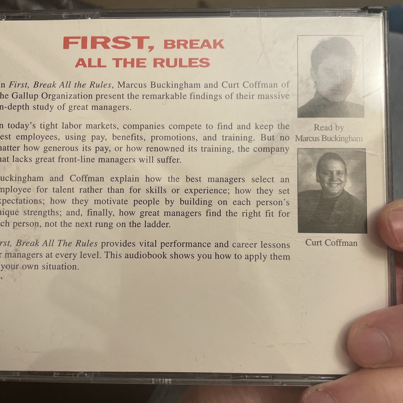 First, Break All the Rules CD