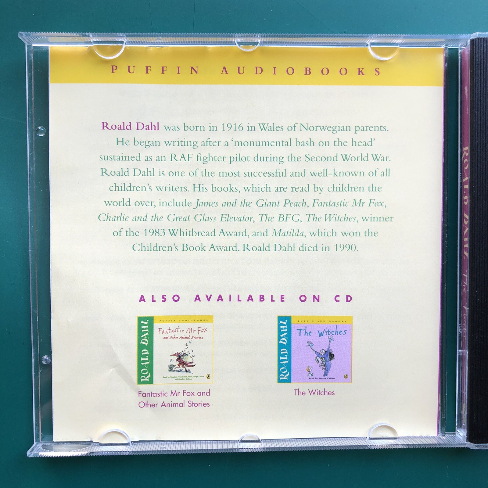 Roald Dahl TWITS Children’s Audiobook CD Simon Callow Muggle-Wump Roly-Poly Bird