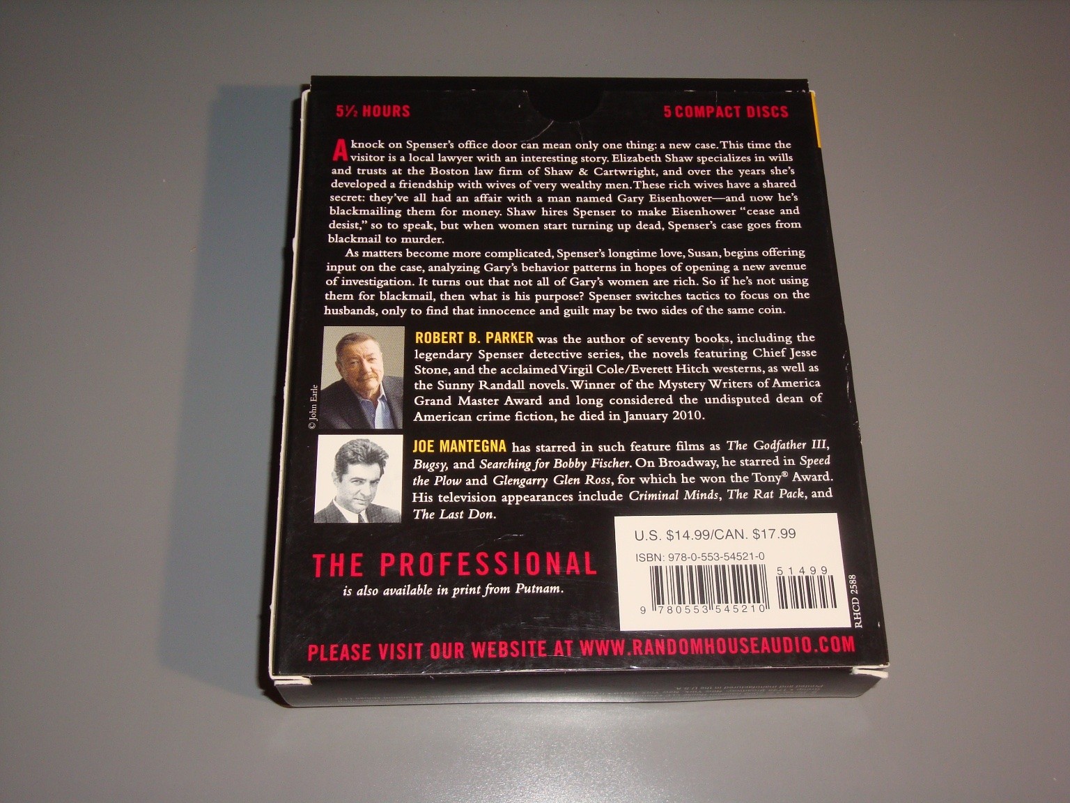 The Professional Robert B. Parker Audiobook CD Unabridged 5 Discs Spenser
