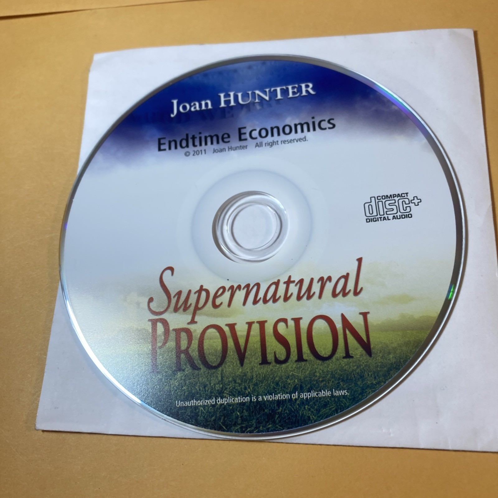 2011 Joan Hunter Endtime Economics Supernatural Provision Audio Cd