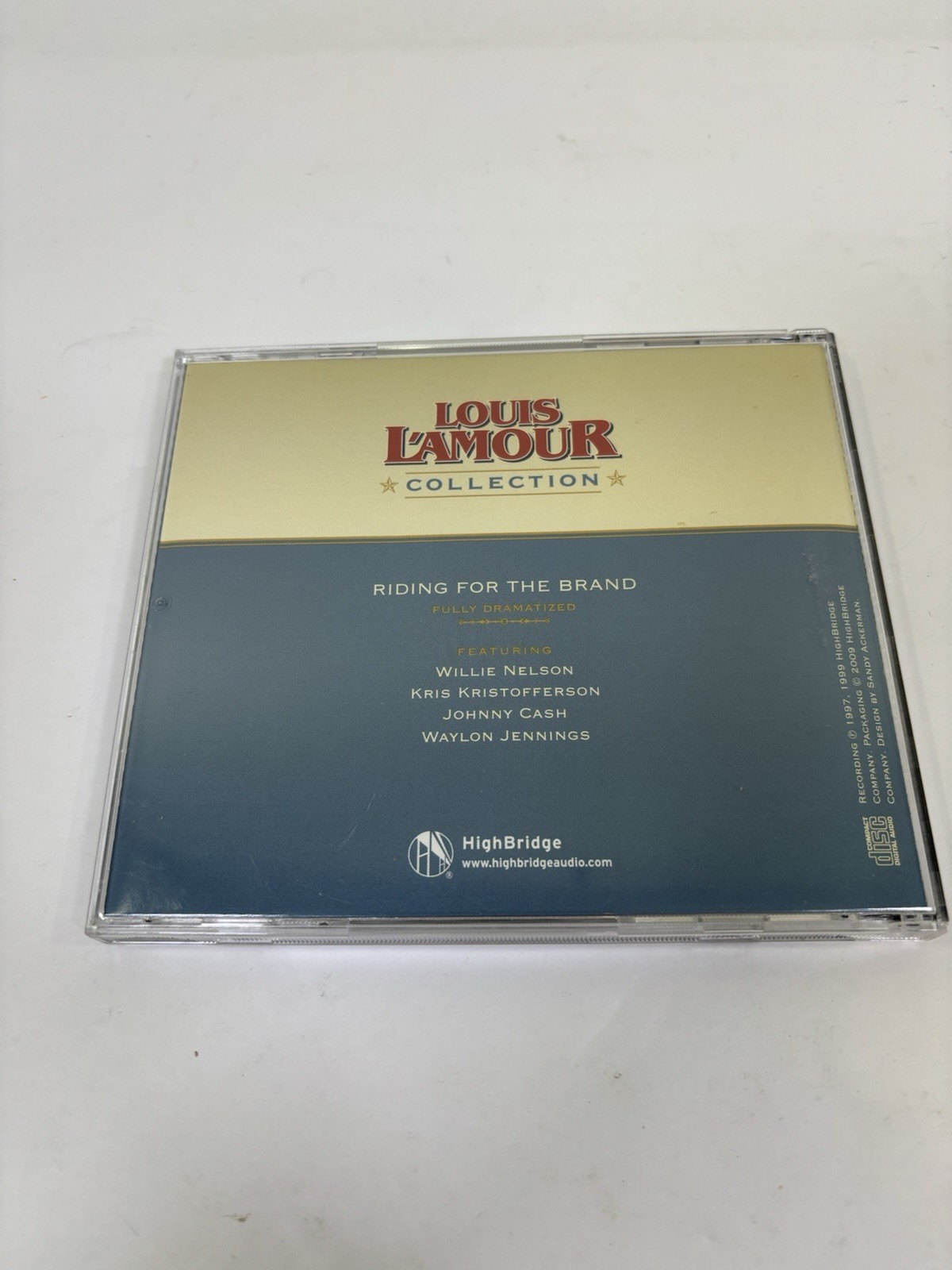 Louis L’Amour Collection CDs Set 4 (7 Stories) Wood Crate Features Willie Nelson