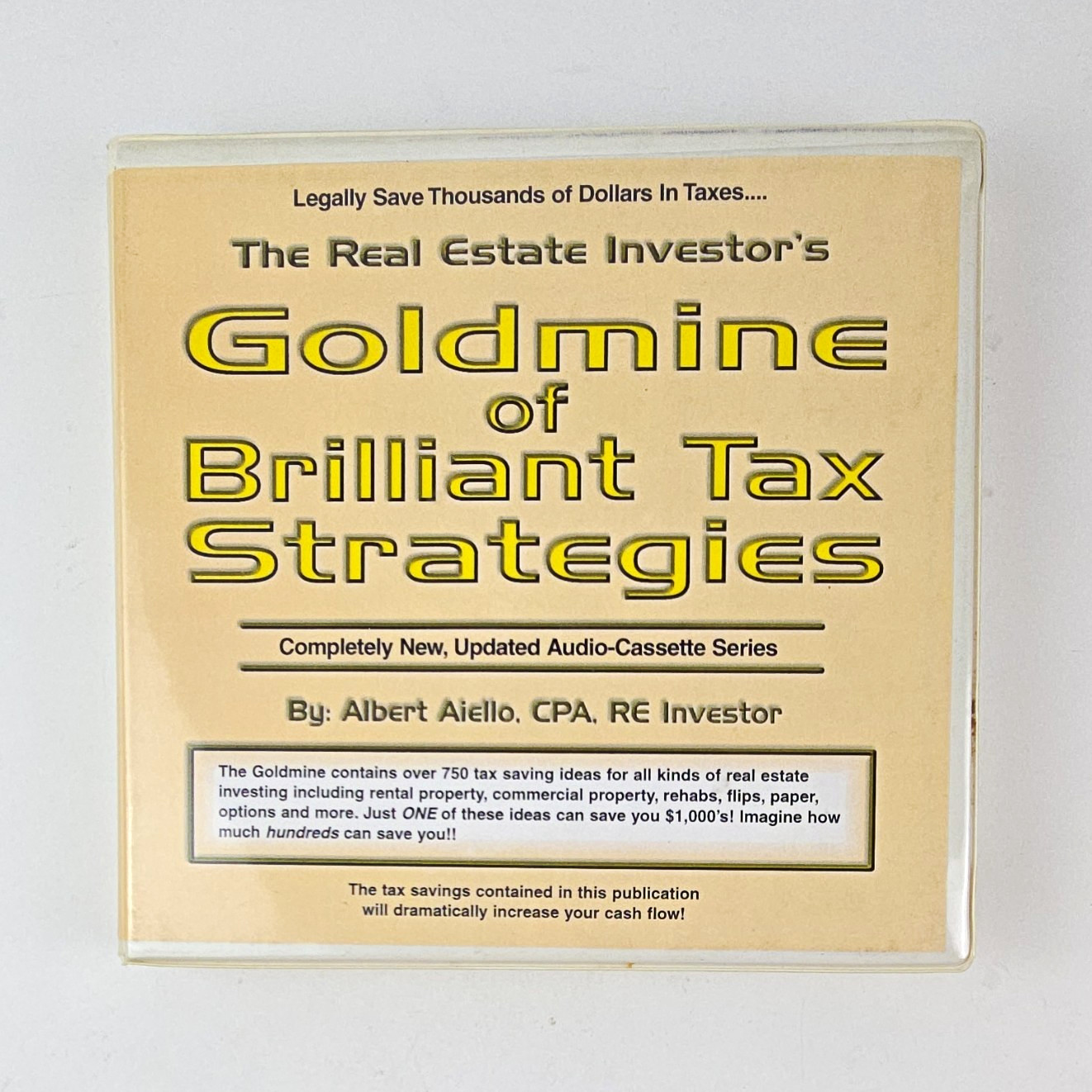 Albert Aiello Real Estate Investor’s Goldmine Tax Strategies Audiobook Cassette