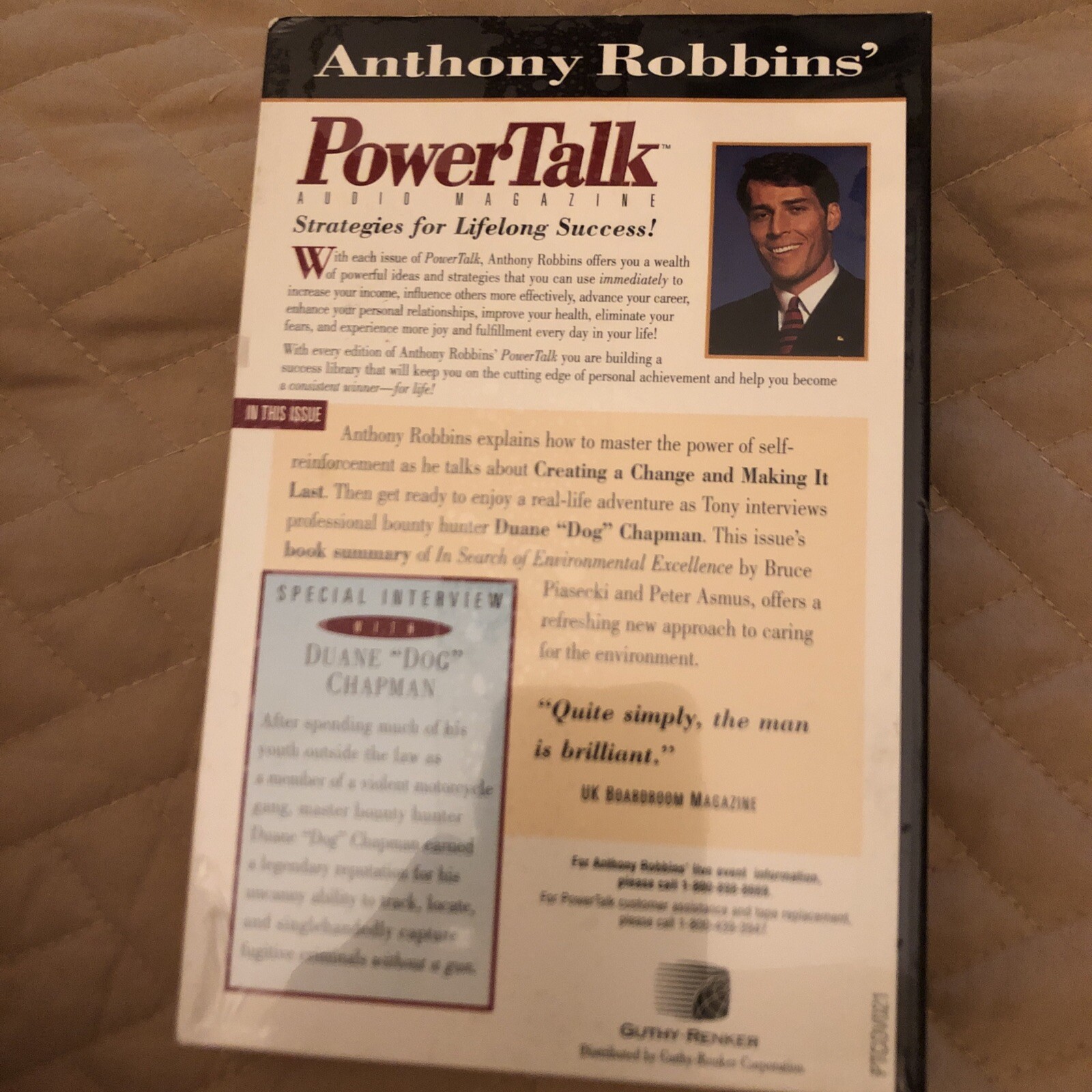Anthony Robbins Power Talk Audio Magazine Cassette Creating A Change & Making It