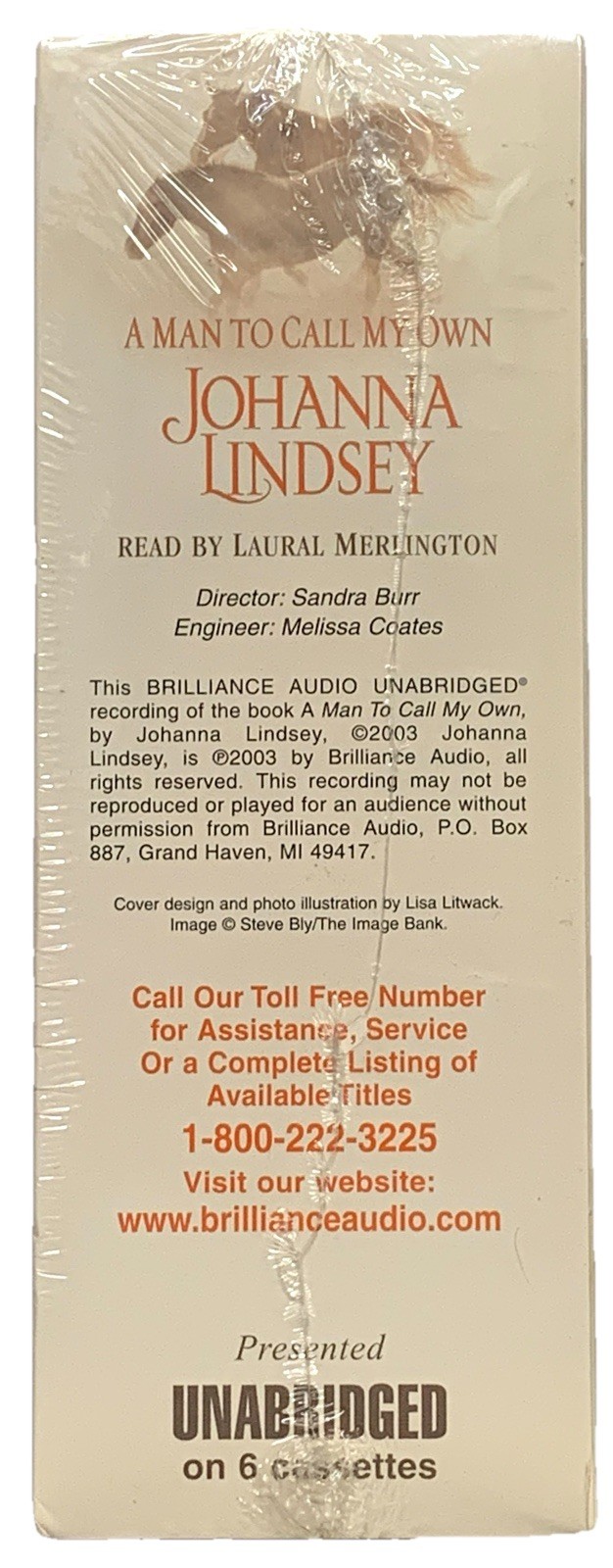 Johanna Lindsey A Man To Call My Own Audiobook 6 Cassettes 9 Hours 2003