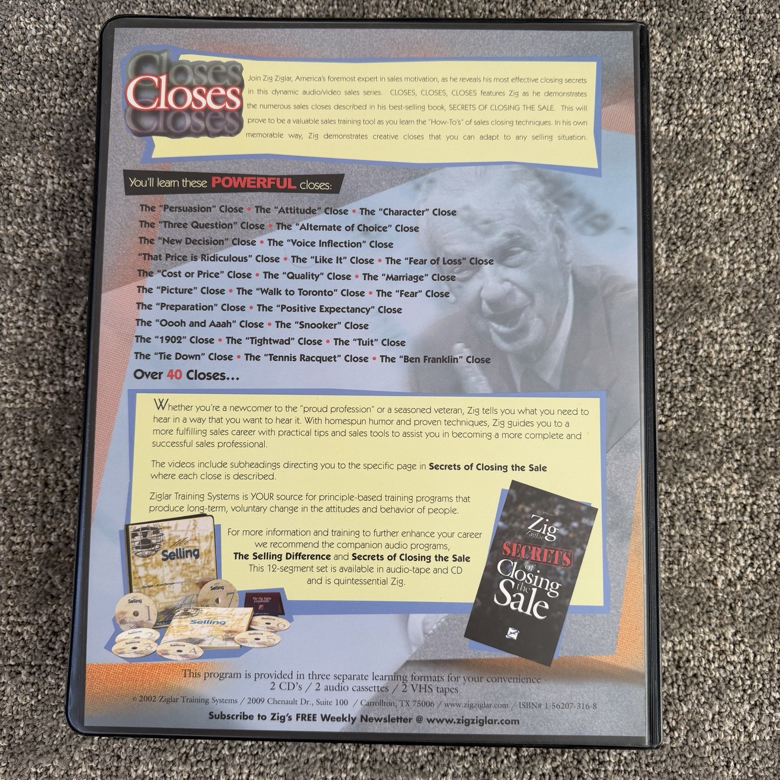 Closes Closes Closes Zig Ziglar Self Development Training Bundle CD VHS Cassette