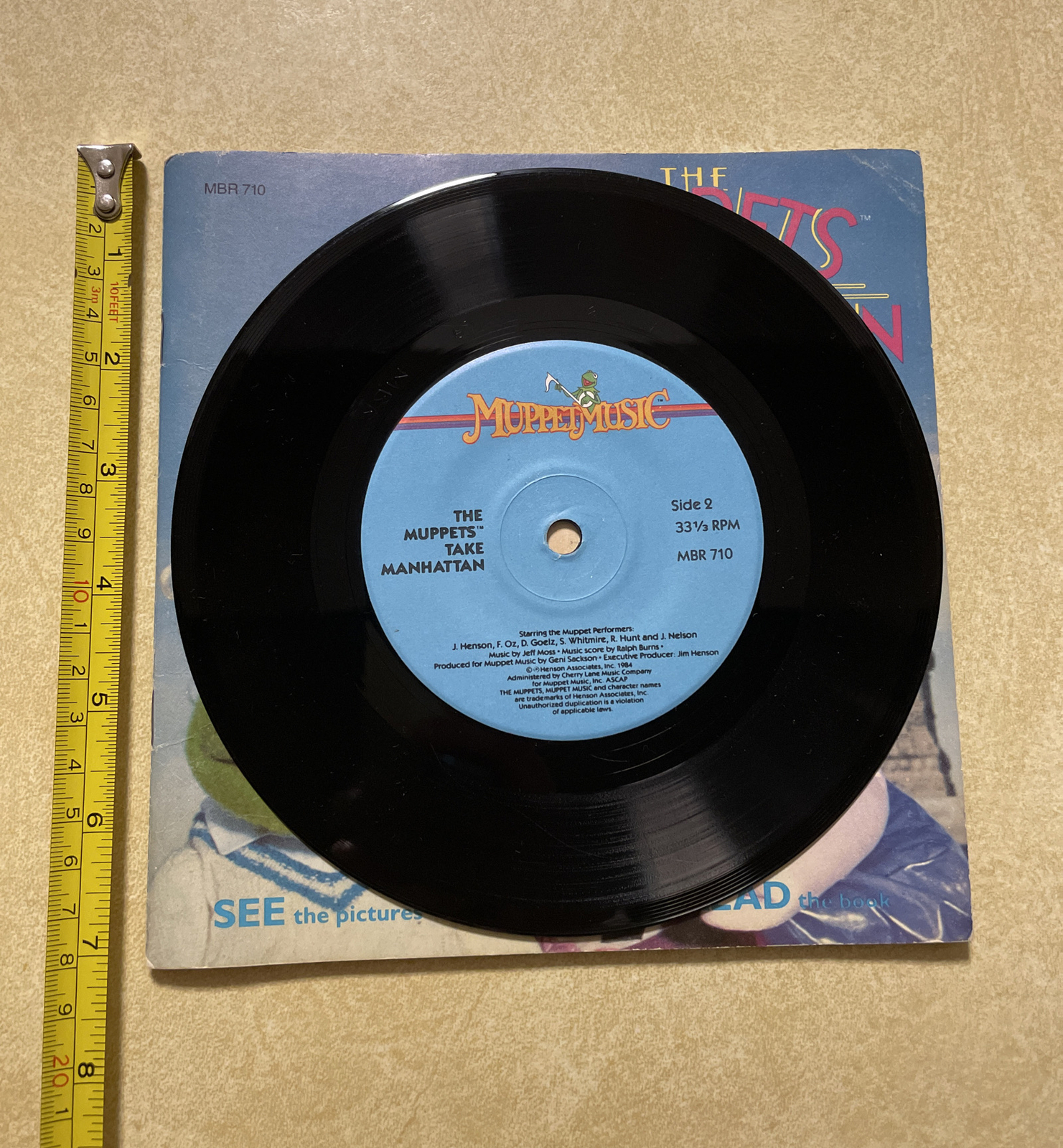 1984 The Muppets Take Manhattan Hear Read See Book & Vinyl Record 33 1/3 RPM
