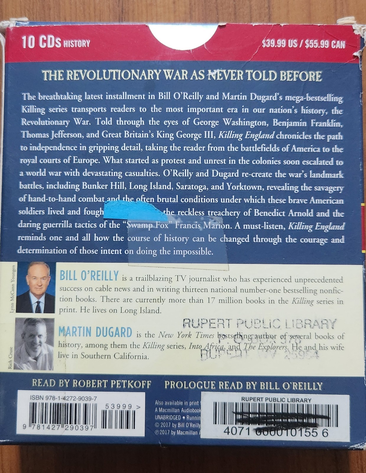 2 Bill O’Reilly Audio Books Killing The SS 7 CD Set Killing England 10 CD Set