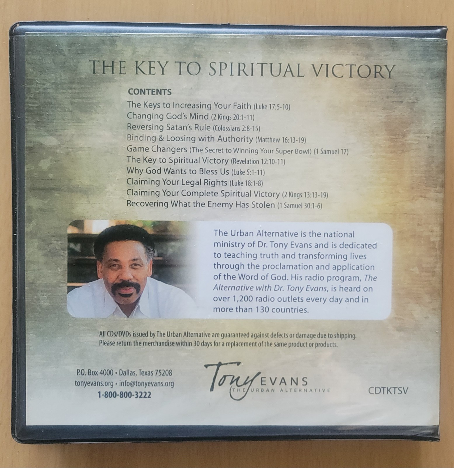 Tony Evans Spiritual Warfare Let Go Audio CD Christian Sermons Spiritual Victory