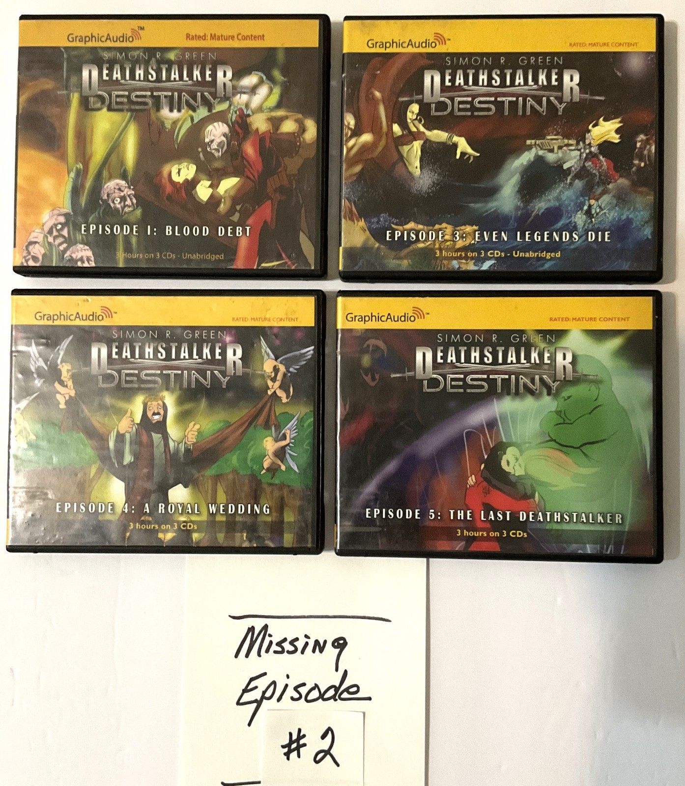 Graphic Audio CD’s Deathstalker Destiny — Lot of 4 Episodes — Preowned — GC