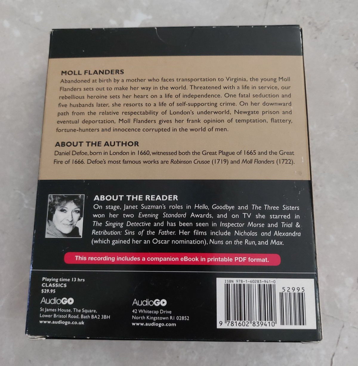 Moll Flanders ~ Daniel Defoe ~ 12 x CD Audiobook Unabridged Excellent
