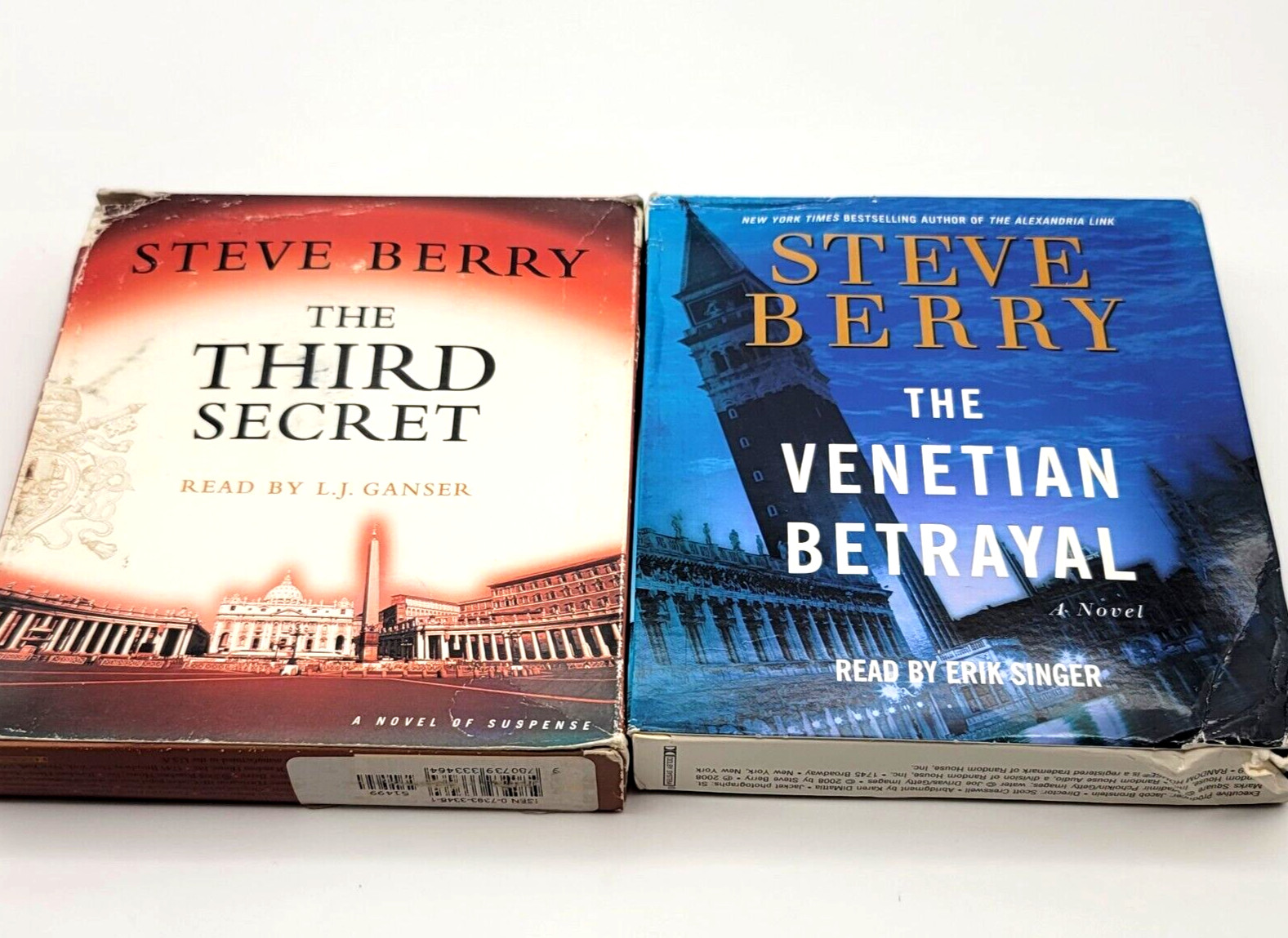 2 Steve Berry CD Audio Books The Third Secret The Venetian Betrayal Travel