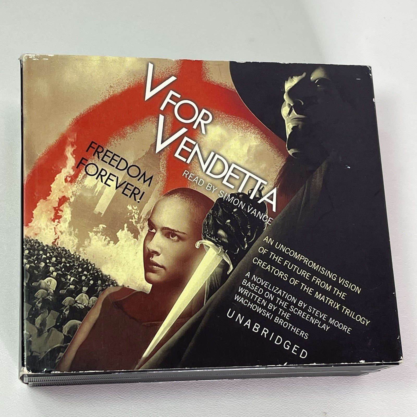 V FOR VENDETTA 8 CD Unabridged Audiobook 2006 Steve Moore Simon Vance 9.5 Hrs.