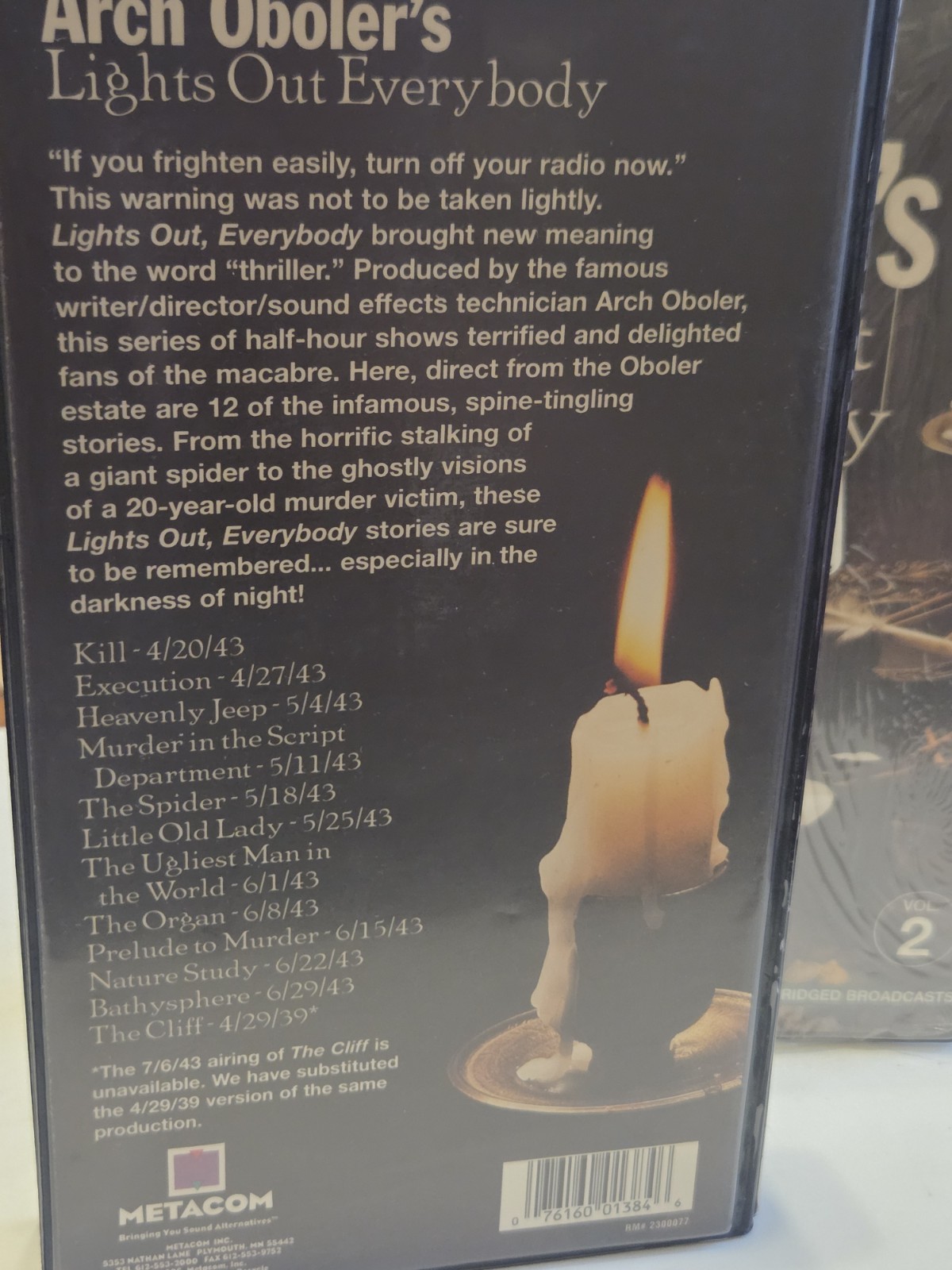 Horror Radio Arch Oboler’s Lights Out Everybody Vintage Cassettes Volumes 1 & 2