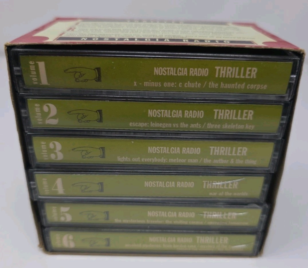 Nostalgia Radio Thriller Audio Cassette Tapes Series Of 6 Preowned Retro Sci-Fi