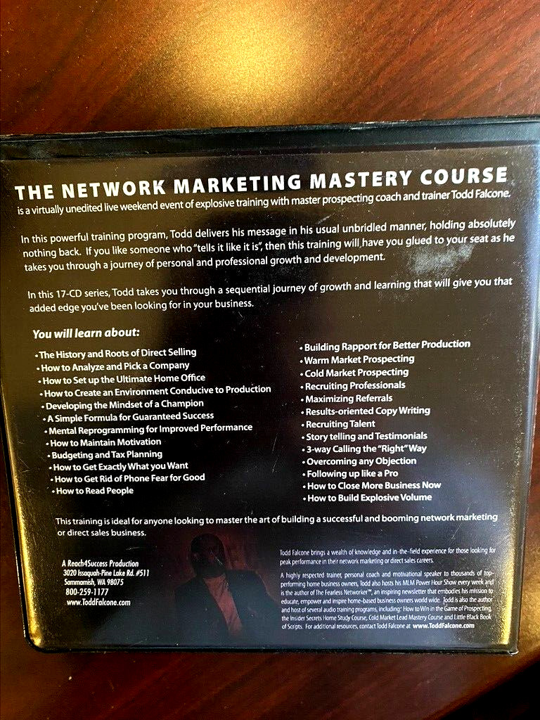Todd Falcone The Network Marketing Mastery Course Live and Uncensored 17 CD