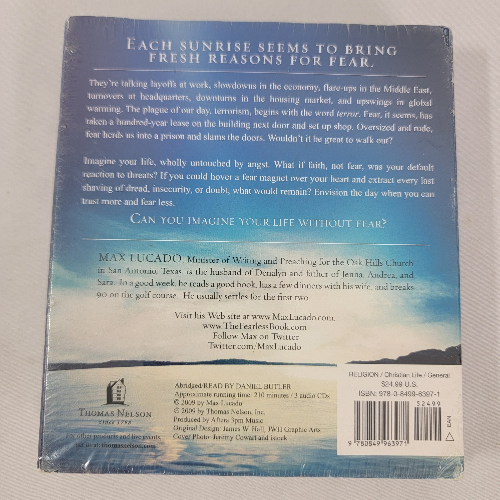 Max Lucado FEARLESS Talking Book Abridged NEW SEALED 2009 210 Minutes Audiobook