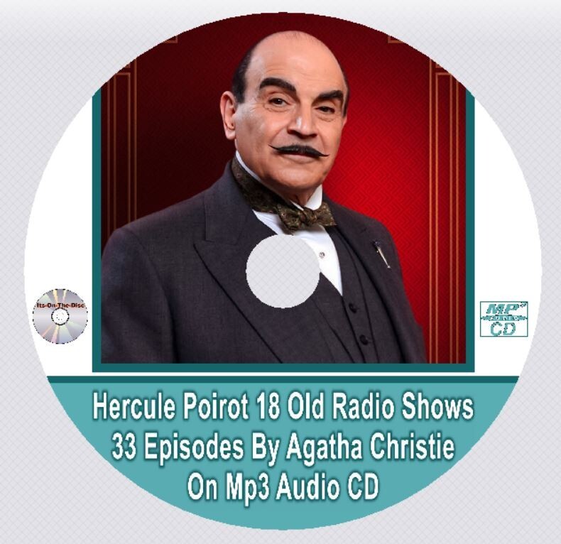 Hercule Poirot 18 Old Radio Shows 33 Episodes By Agatha Christie On Mp3 Audio CD