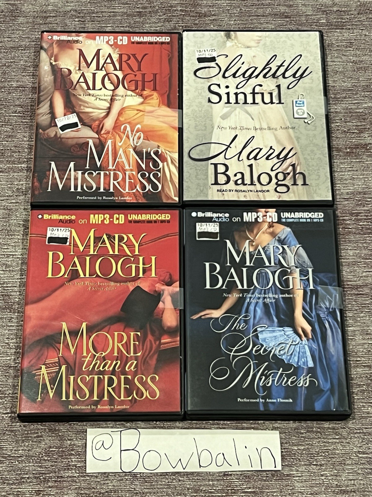 Mary Balogh Romance Series (Brilliance Audiobook MP3-CD Set Of 4) Very Good !