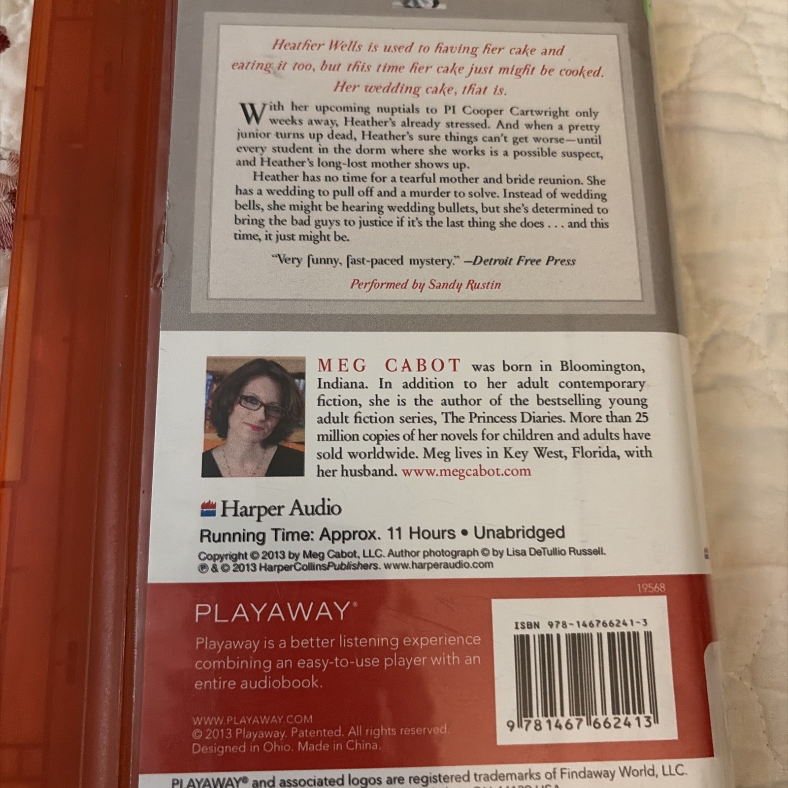Playaway Audiobook Audio Book Ex Library — The Bride Wore Size 12 By Meg Cabot