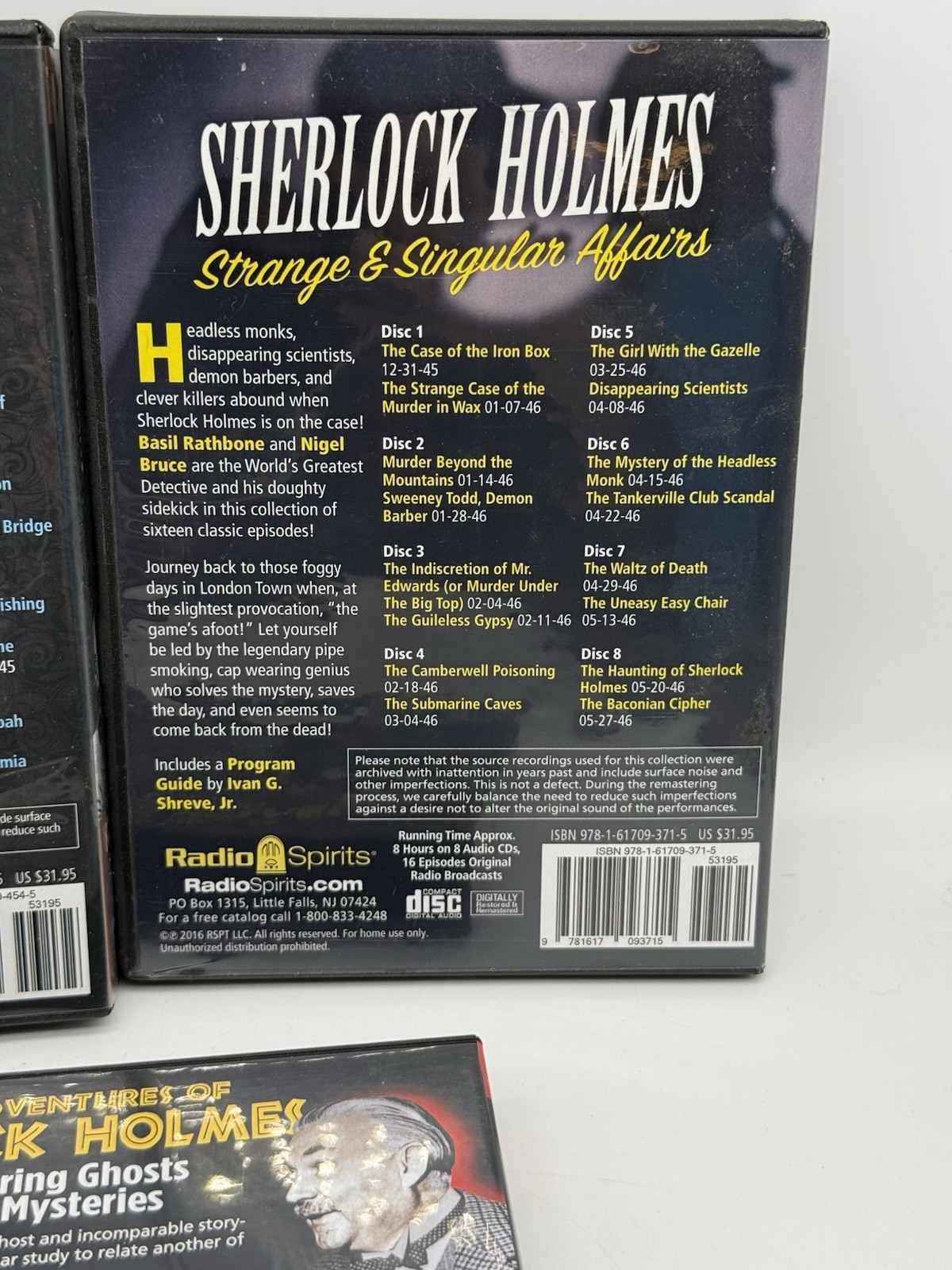 Sherlock Holmes Mysteries Original Radio Spirits Broadcasts Audio CD SETS x5