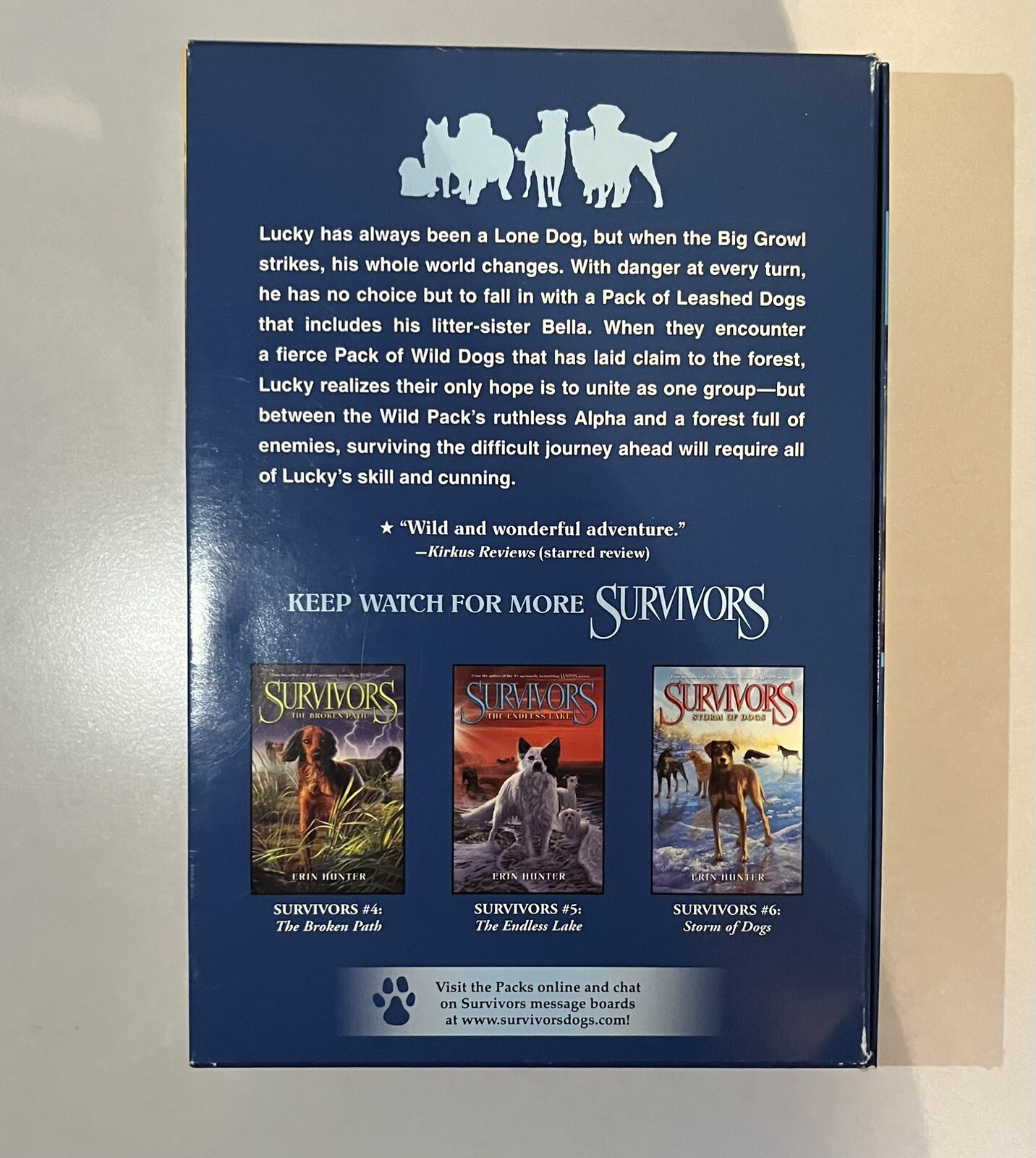 Lot of 3 ERIN HUNTER Paperback Books SURVIVORS Box Set 1 2 3