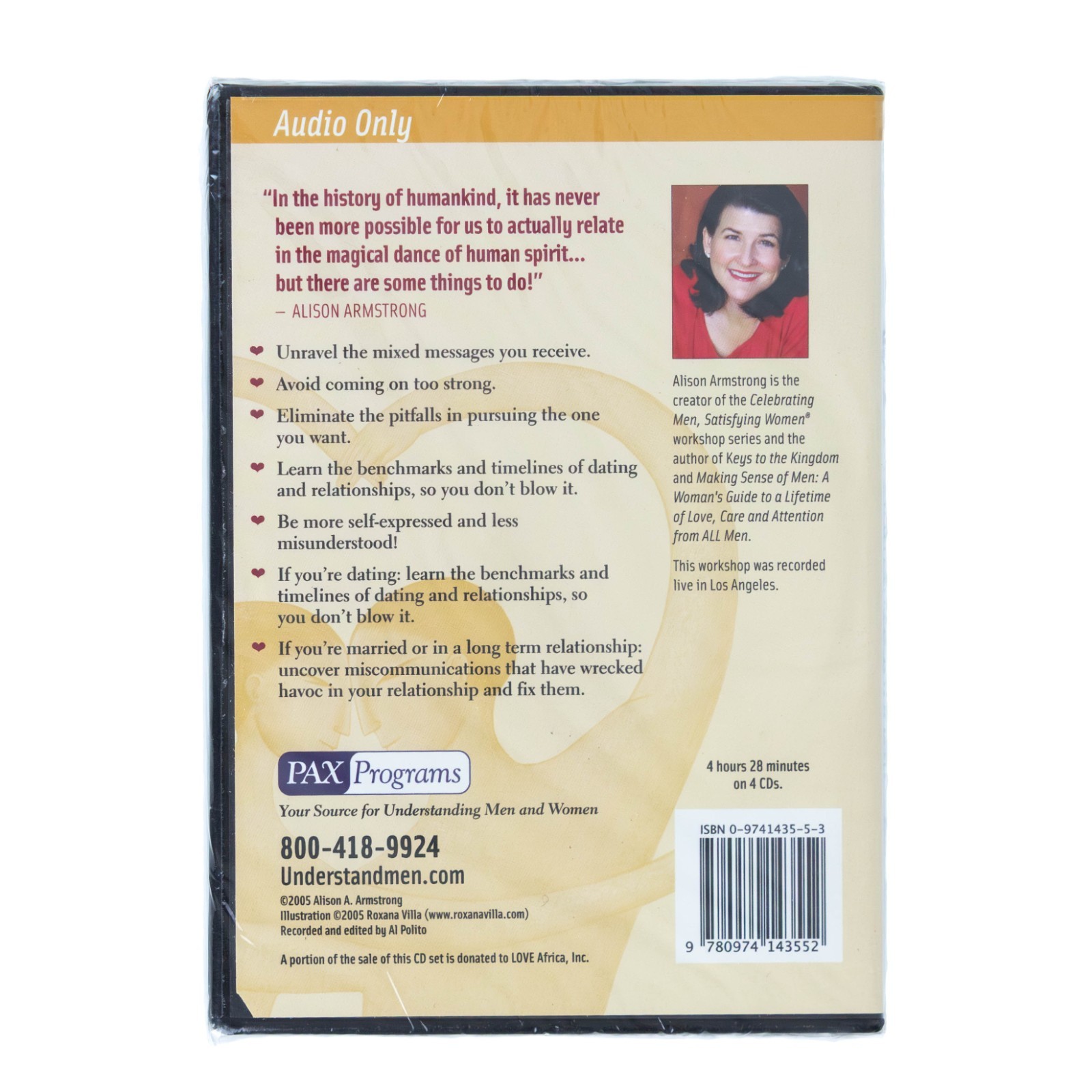 SEALED In Sync with the Opposite Sex, Alison Armstrong PAX Programs Audio CD Set