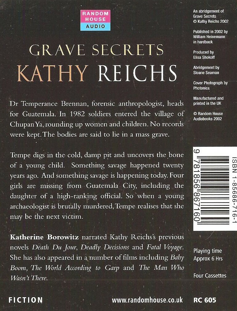 Kathy Reichs — Grave Secrets (4xAudio Cassette 2002) Temperance Brennan #5