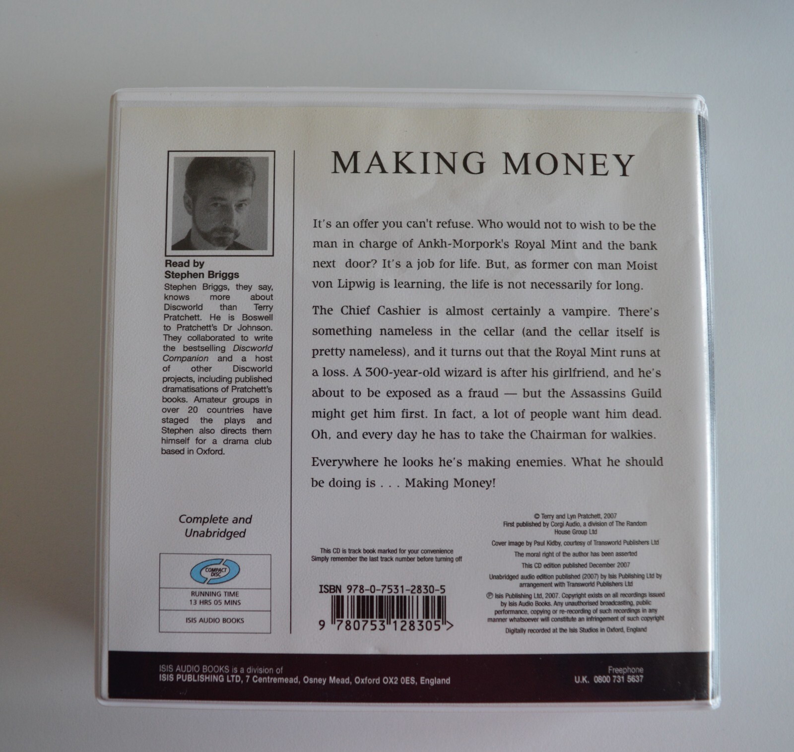 Making Money — Terry Pratchett — Unabridged Audiobook — 12CD