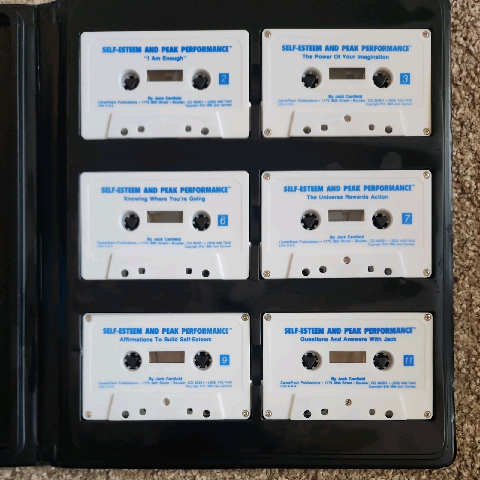 SELF ESTEEM AND PEAK PERFORMANCE Jack Canfield Audiocassette Program Used
