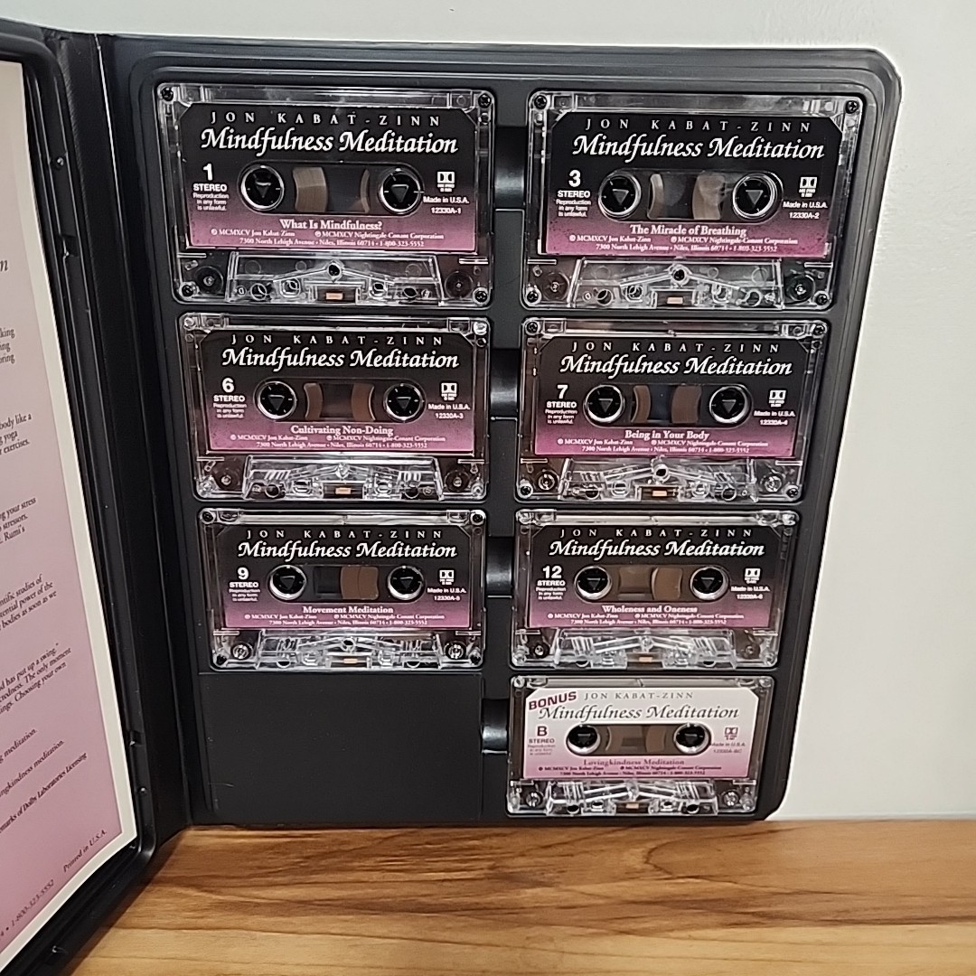 Vintage Mindfulness Meditation by Jon Kabat-Zinn Audiobook on 7 Cassettes