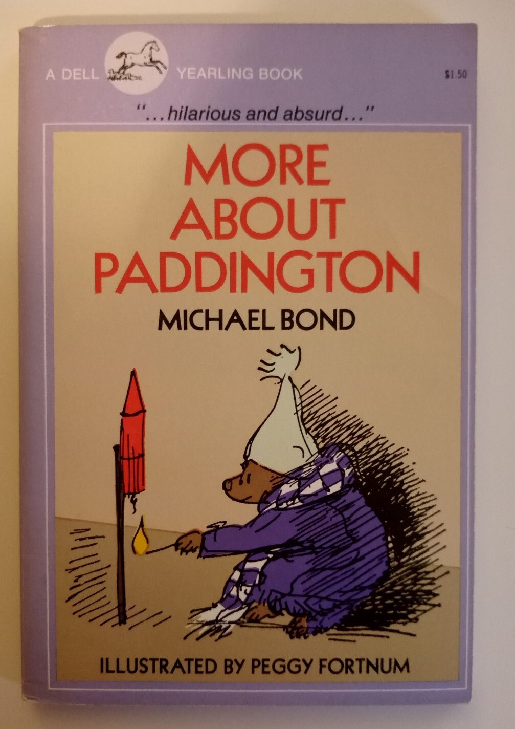 5 Vintage Paddington Bear Book Lot, Dell Yearling 1980’s by Michael Bond
