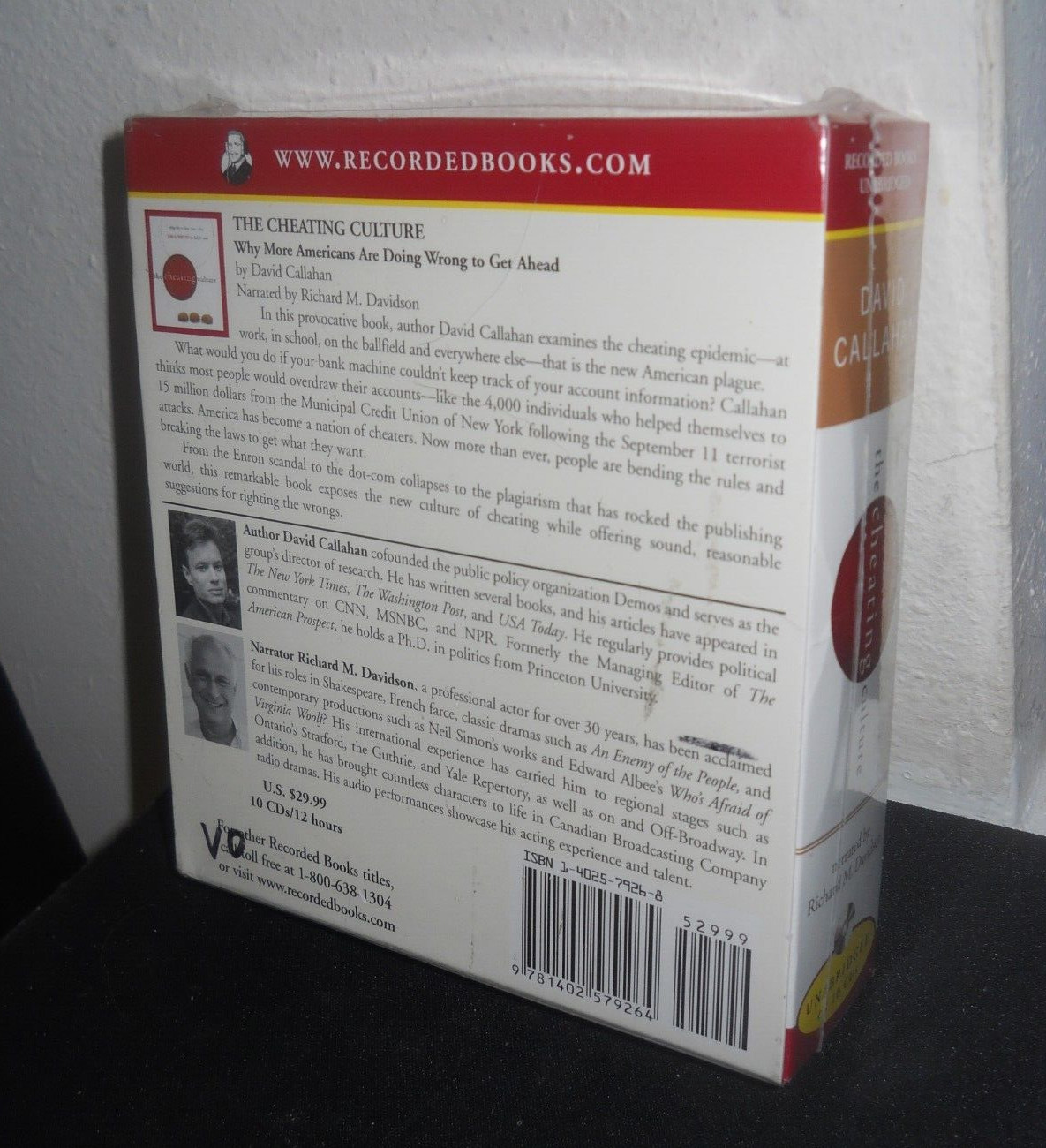 THE CHEATING CULTURE DAVID CALLAHAN (2004) UNABRIDGED 10 CD’s New Factory Sealed