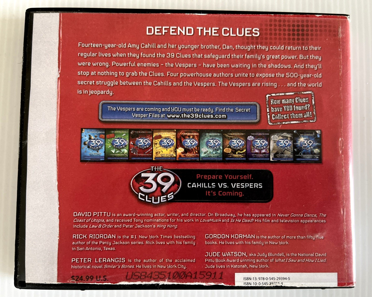 The 39 Clues: Cahills vs. Vespers Book Series (6 CDs) Book #11 Audio CD Ex-Lib