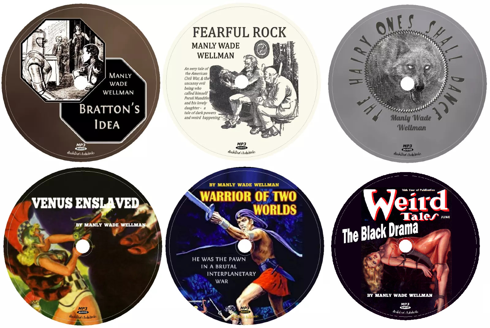 Manly Wade Wellman 6 Sci-Fi Horror Audiobooks in 6 MP3 Audio CDs