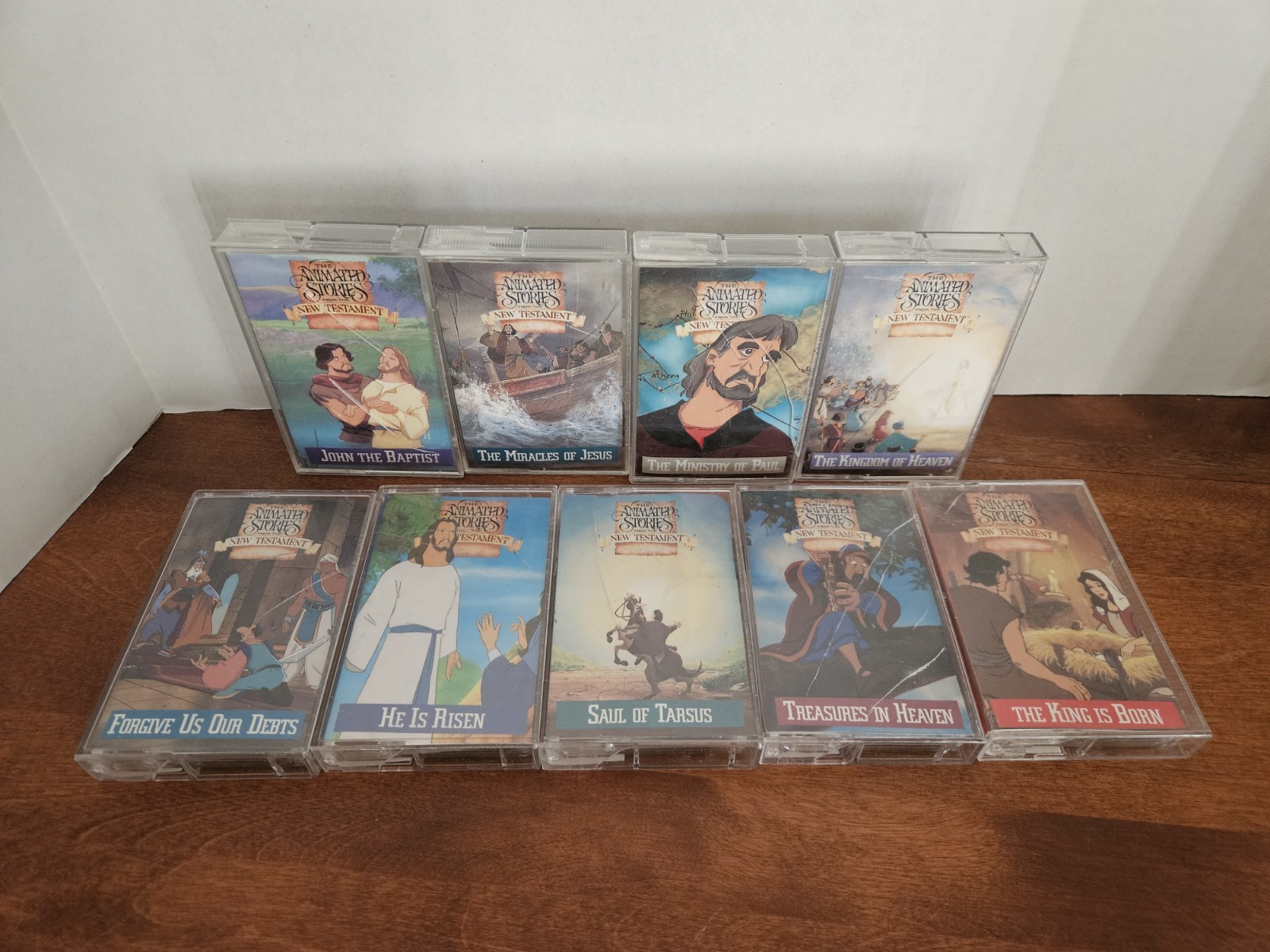 The Animated Stories from the New Testament Cassette Tape Lot of 9 Vintage