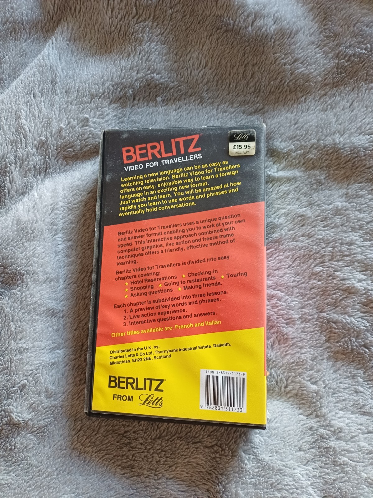 BERLITZ VIDEO FOR TRAVELLERS GERMAN CASSETTE 90 minutes , free u.k. p&p