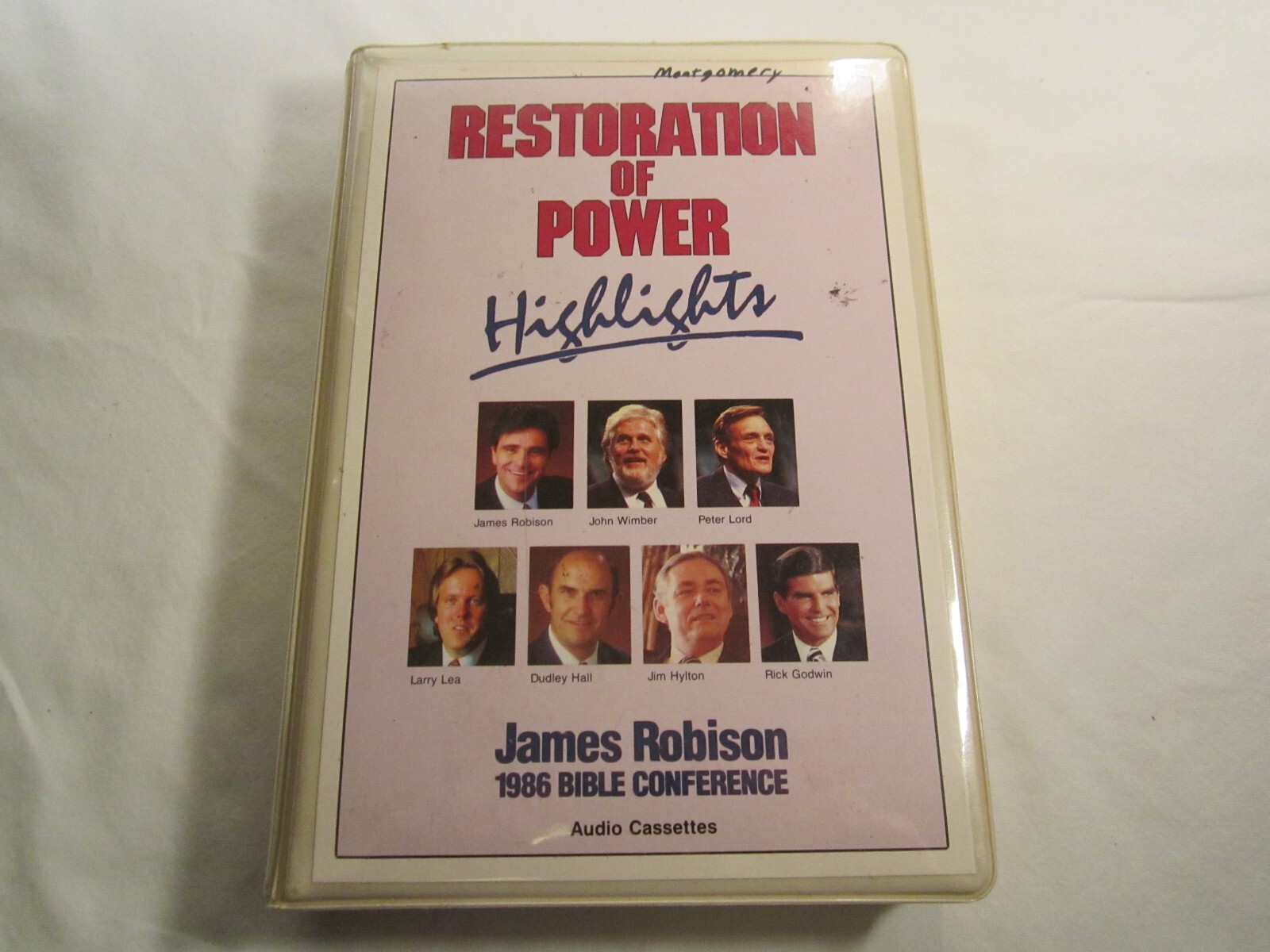 (set of 8) Cassette JAMES ROBISON Restoration of Power 1986 BIBLE CONF. [12D]
