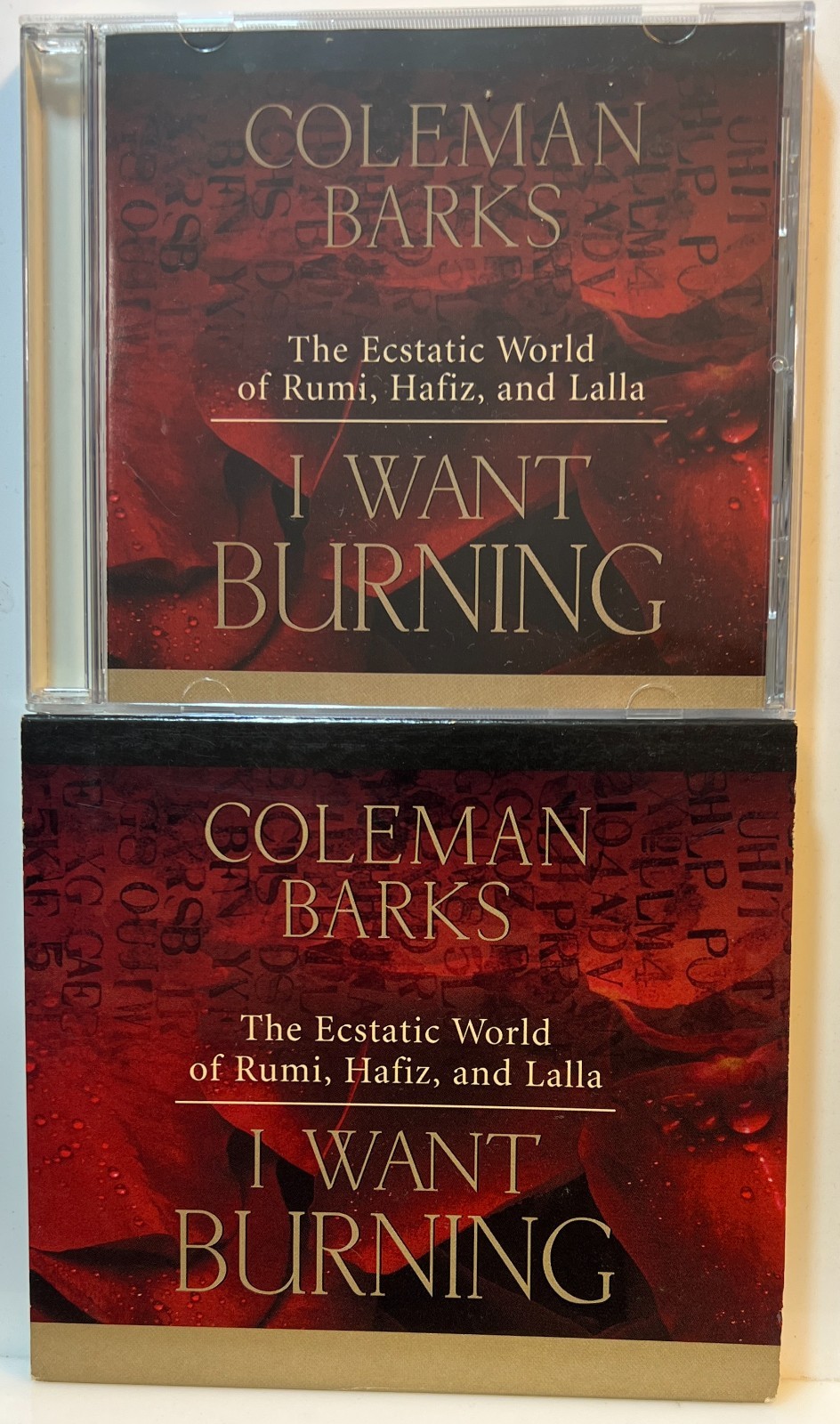 Coleman Barks: I Want Burning (CD 2001 Slipcover Sounds True) Poetry *Very Good*