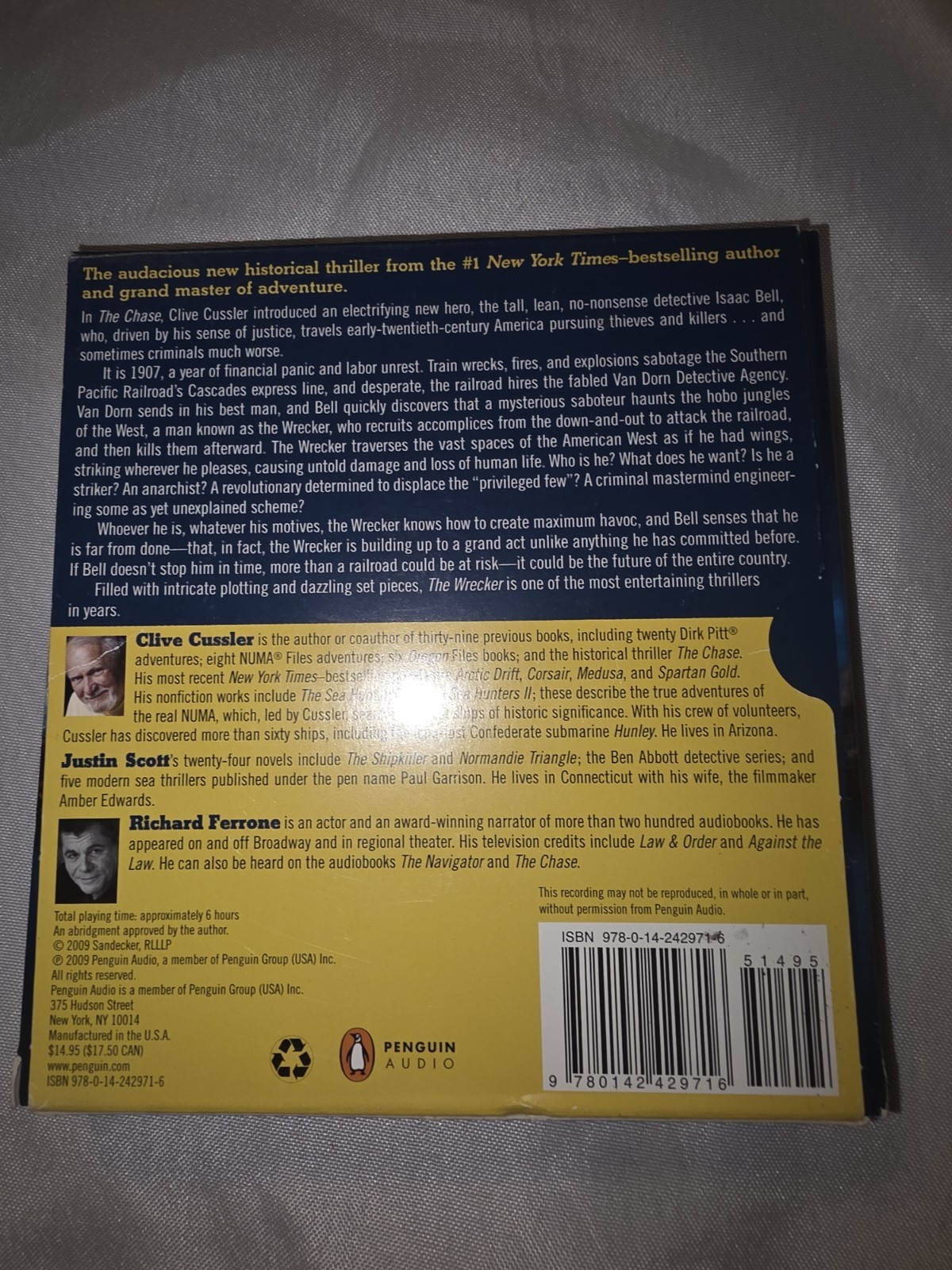 The Wrecker (An Isaac Bell — Audio CD, by Cussler Clive; Scott 5 Disc