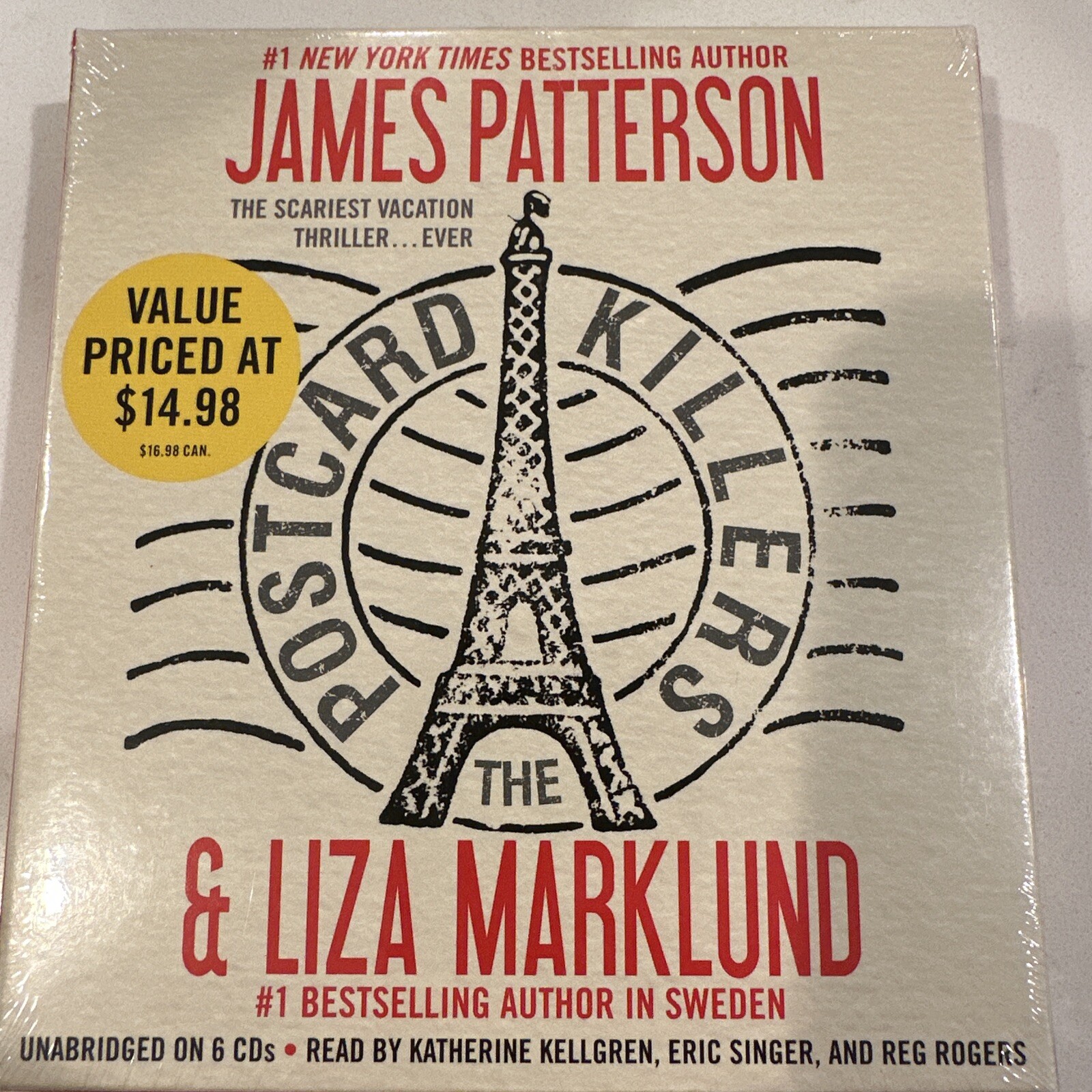 THE POSTCARD KILLERS — JAMES PATTERSON & LIZA MARKLUND — AUDIO BOOK — 6 CD’S NEW