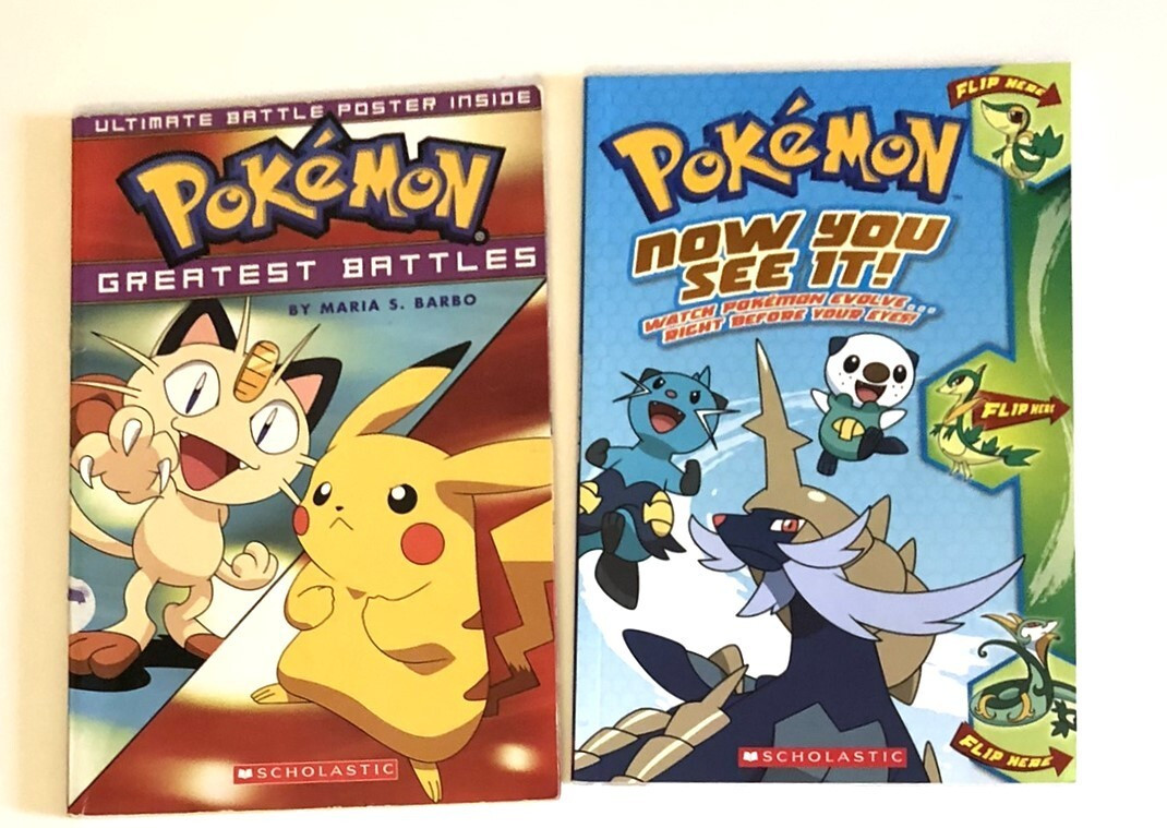 Pokemon Book Lot of 7 Books Torchic. Pikachu, Haunted Gym, Greatest Battles