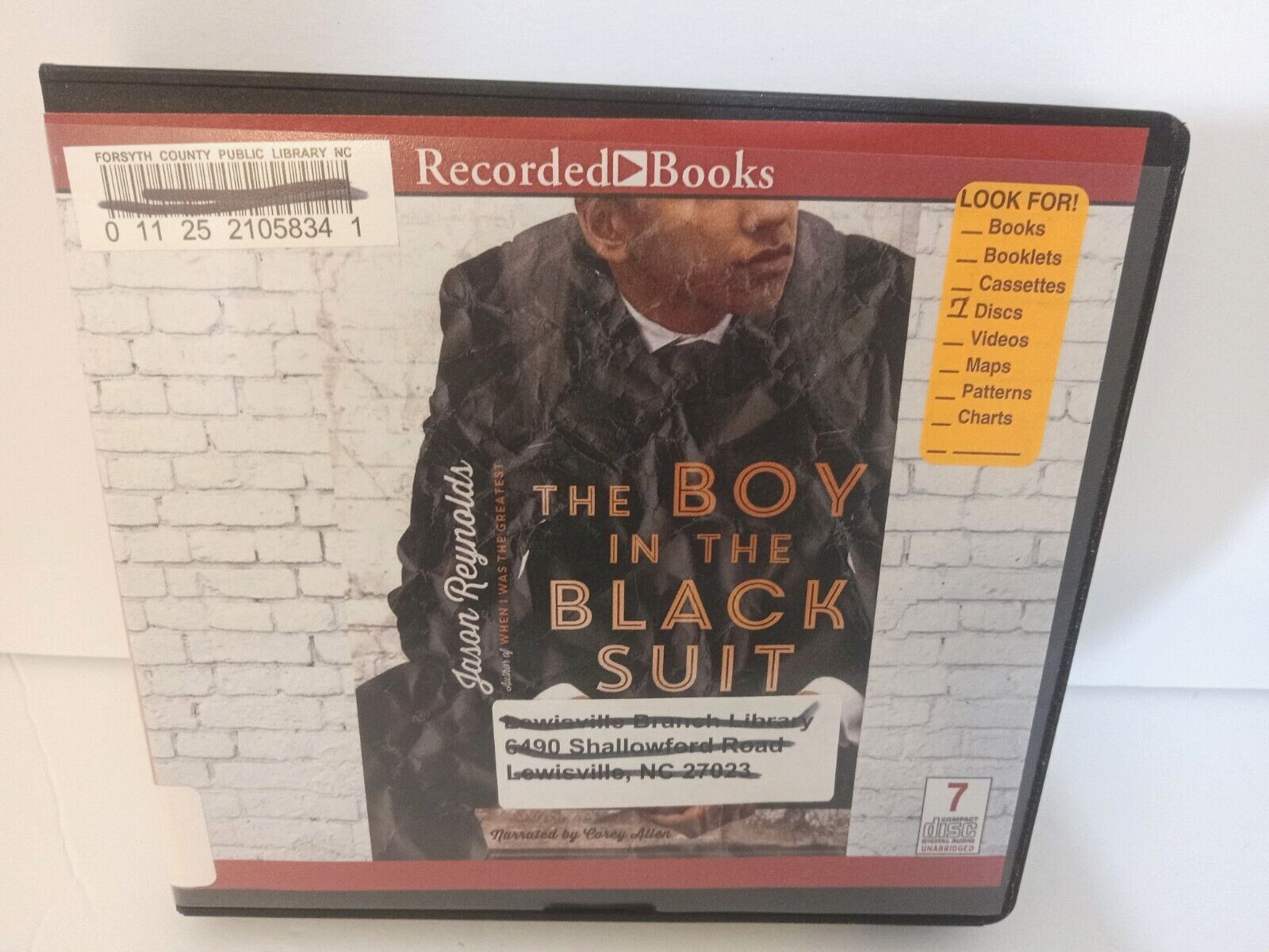 Audiobook The Boy In The Black Suit By Jason Reynolds 2015 Excellent Condition