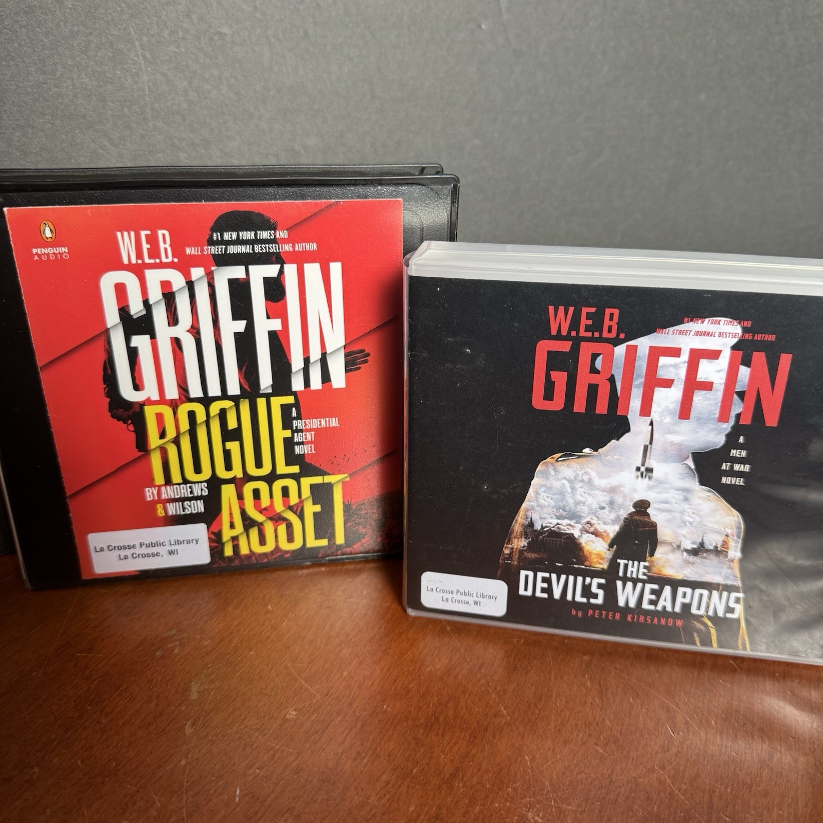 Lot: 2 W.E.B. Griffin Audio Book CD Set Rogue Asset The Devil’s Weapons