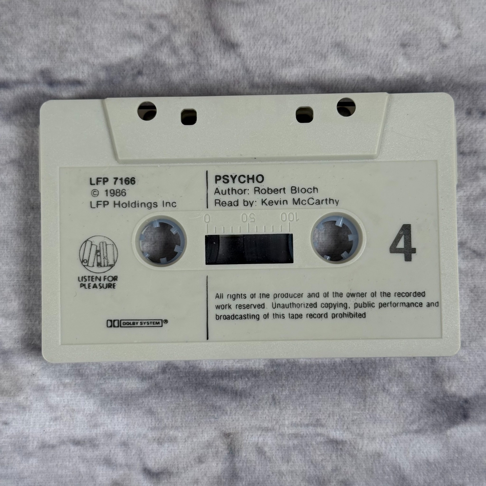 VTG 1986 Psycho Audiobook Robert Bloch Kevin McCarthy Listen For Pleasure Books
