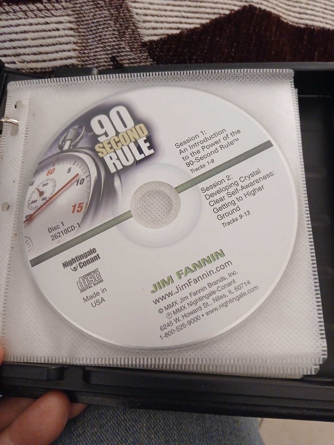 Jim Fannin 90 Second Rule 8 CD/DVD Nightingale Conant